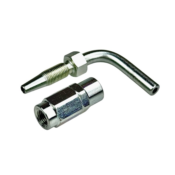 Hose stud straight with and without claw groove 90°